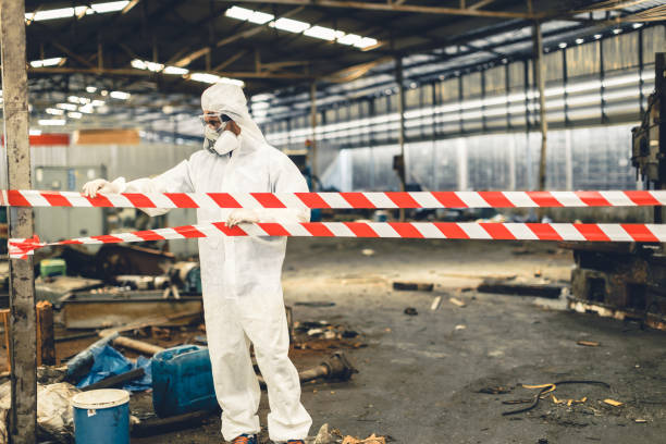 Professional Sewage Cleanup technician working in Utica, SC
